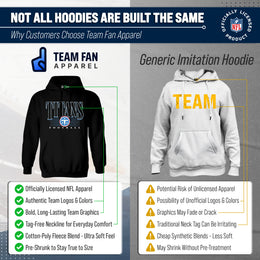 Tennessee Titans NFL Adult Unisex Overtime Blueprint Soft Fleece Hooded Sweatshirt - Black