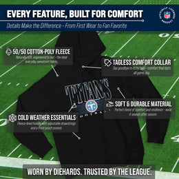 Tennessee Titans NFL Adult Unisex Overtime Blueprint Soft Fleece Hooded Sweatshirt - Black