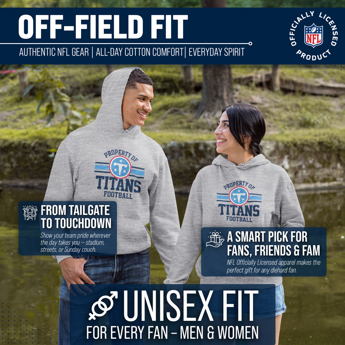 Tennessee Titans Property Of Fleece Hoodie - Sport Gray