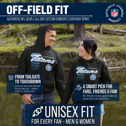 Tennessee Titans NFL Adult Unisex Retro Script Ultra Soft Fleece Hooded Sweatshirt - Heather Charcoal