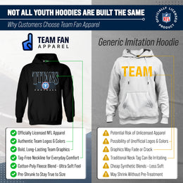 Tennessee Titans NFL Youth Overtime Blueprint Football Fleece Hooded Sweatshirt - Black