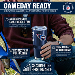 Tennessee Titans NFL 30oz Gameday Stainless Steel Tumbler - Navy