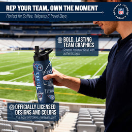 Tennessee Titans NFL 34oz Quencher Stainless Steel Insulated Water Bottle - Navy