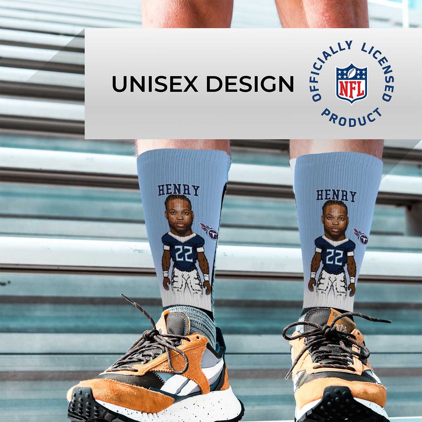 Tennessee Titans NFL Youth V Curve Socks - Light Blue #22