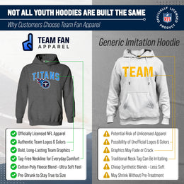 Tennessee Titans NFL Youth Home Team Hoodie- Kids Hooded Sweatshirt - Sport Gray