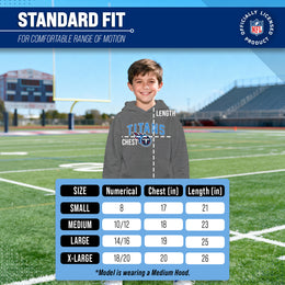 Tennessee Titans NFL Youth Home Team Hoodie- Kids Hooded Sweatshirt - Sport Gray