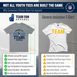 Tennessee Titans NFL Youth Property Of Short Sleeve Lightweight T Shirt - Sport Gray