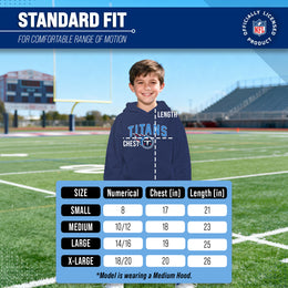 Tennessee Titans NFL Youth Home Team Hoodie- Kids Hooded Sweatshirt - Navy