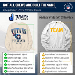Tennessee Titans Womens NFL Starstruck Crewneck Pullover - Cream