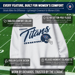 Tennessee Titans Womens NFL Scrimmage Line Crewneck Pullover - Gray Heather