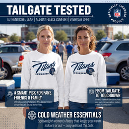 Tennessee Titans Womens NFL Scrimmage Line Crewneck Pullover - Gray Heather