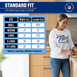 Tennessee Titans Womens NFL Scrimmage Line Crewneck Pullover - Gray Heather