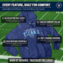 Tennessee Titans NFL Adult Unisex Starting Fresh Ultra Soft Fleece Hooded Sweatshirt - Navy