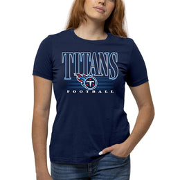 Tennessee Titans NFL Womens Overtime Blueprint Tag-Less T-Shirt - Navy