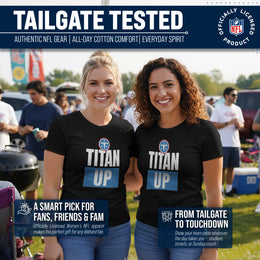 Tennessee Titans NFL Womens Team Slogan Short Sleeve Tshirt - Black