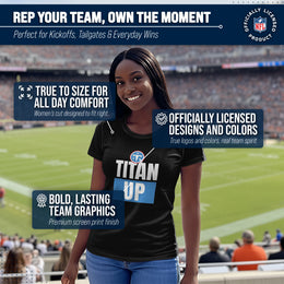 Tennessee Titans NFL Womens Team Slogan Short Sleeve Tshirt - Black