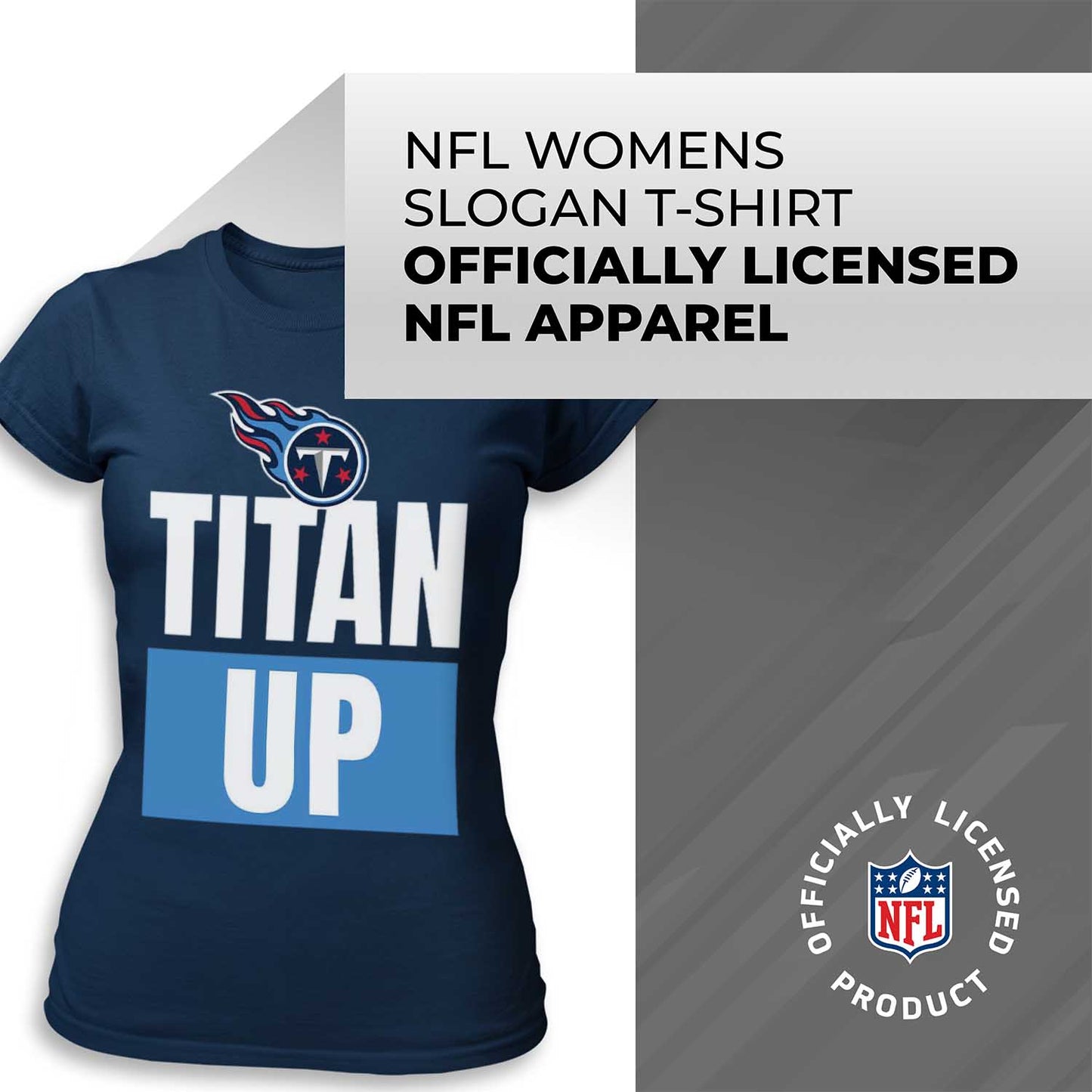 Tennessee Titans NFL Womens Plus Size Team Slogan Short Sleeve T-Shirt - Navy