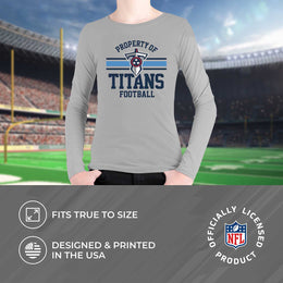 Tennessee Titans NFL Youth Property Of Crew Sweatshirt - Sport Gray