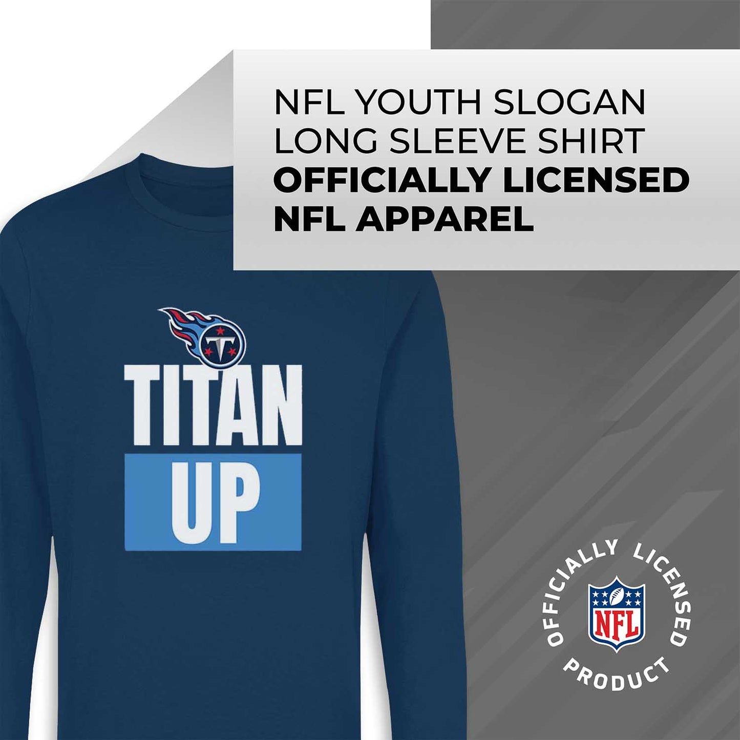 Tennessee Titans NFL Youth Team Slogan crewneck Sweatshirt - Navy