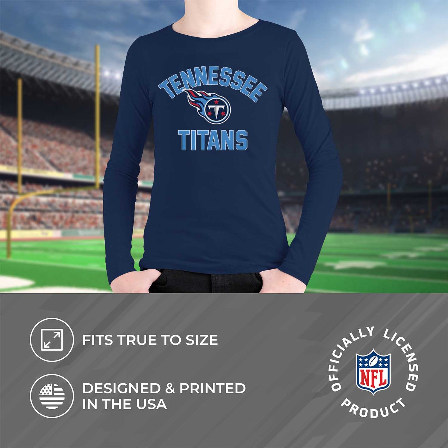Tennessee Titans NFL Youth Gameday Crewneck Sweatshirt - Navy