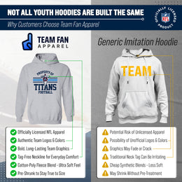 Tennessee Titans NFL Youth Property Of Hooded Sweatshirt - Sport Gray