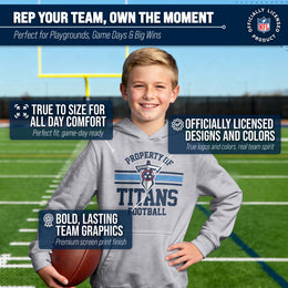 Tennessee Titans NFL Youth Property Of Hooded Sweatshirt - Sport Gray