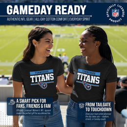 Tennessee Titans NFL Women's Team Block Charcoal Tagless T-Shirt - Charcoal