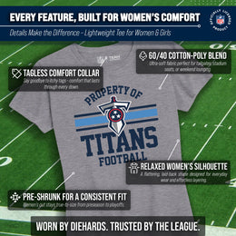 Tennessee Titans NFL Womens Short Sleeve Property of Tshirt - Gray