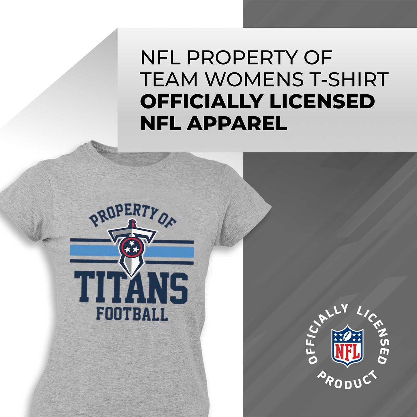 Tennessee Titans NFL Women's Property Of Lightweight Plus Size T-Shirt - Sport Gray