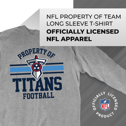 Tennessee Titans NFL Adult Property Of Long SleeveT Shirt - Sport Gray