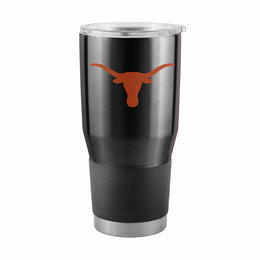 Texas Longhorns NCAA University 30oz Stainless Steel Vacuum Insulated Game Day Tumbler with Silicone Grip - Black