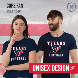 Houston Texans NFL Core Fan Adult Pro Football T-Shirt - Navy