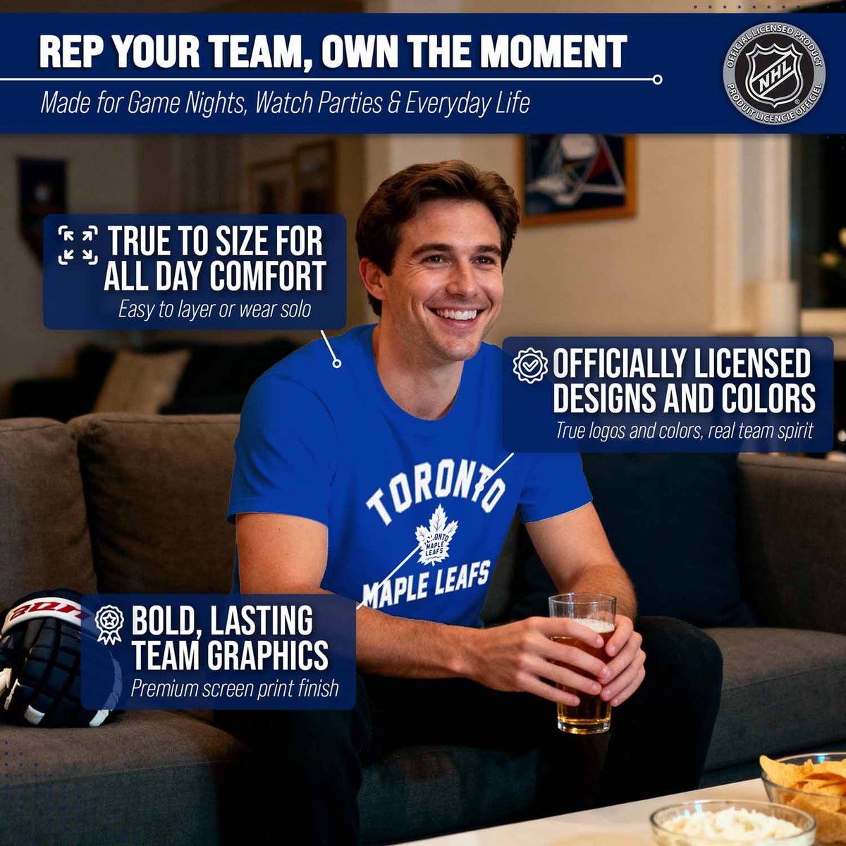 Toronto Maple Leafs NHL Gameday T-Shirt - Royal Blue