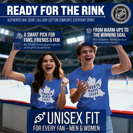 Toronto Maple Leafs NHL Adult Retro Logo Tag-Less T-Shirt - Royal Heather
