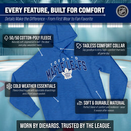 Toronto Maple Leafs NHL Adult Unisex Powerplay Hooded Sweatshirt - Royal