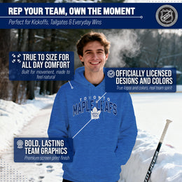 Toronto Maple Leafs NHL Adult Unisex Powerplay Hooded Sweatshirt - Royal