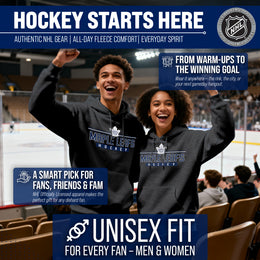 Toronto Maple Leafs NHL Adult Heather Charcoal True Fan Hooded Sweatshirt Unisex - Charcoal