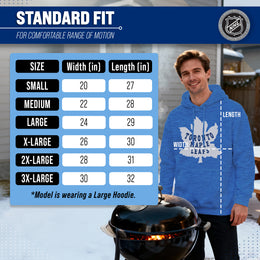 Toronto Maple Leafs Adult NHL Retro Logo Hockey Fleece Hooded Sweatshirt - Royal Heather