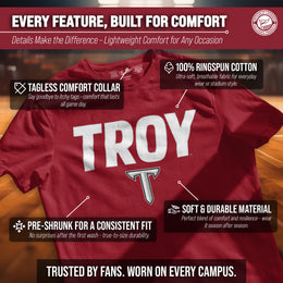Troy Trojans Gameday Cotton T-Shirt for Men and Women