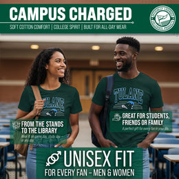 Tulane Green Wave NCAA Adult Unisex Overtime Classics T-Shirt - Forest Green