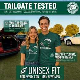 Tulane Green Wave Adult MVP Heathered Cotton Blend T-Shirt - Green