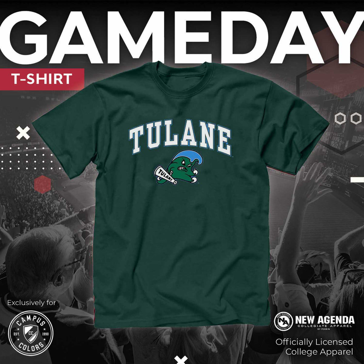 Tulane Green Wave Gameday Cotton T-Shirt for Men and Women