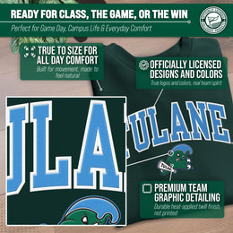 Tulane Green Wave Adult Tackle Twill Crewneck - Green