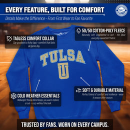 Tulsa Golden Hurricane Adult Arch & Logo Soft Style Gameday Crewneck Sweatshirt - Royal