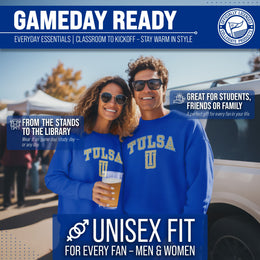 Tulsa Golden Hurricane Adult Arch & Logo Soft Style Gameday Crewneck Sweatshirt - Royal