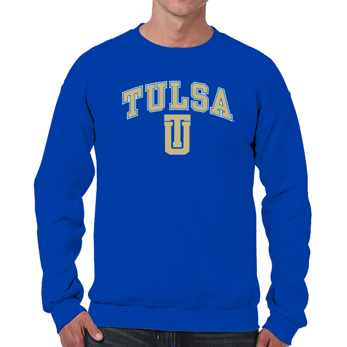 Tulsa Golden Hurricane Adult Arch & Logo Soft Style Gameday Crewneck Sweatshirt - Royal