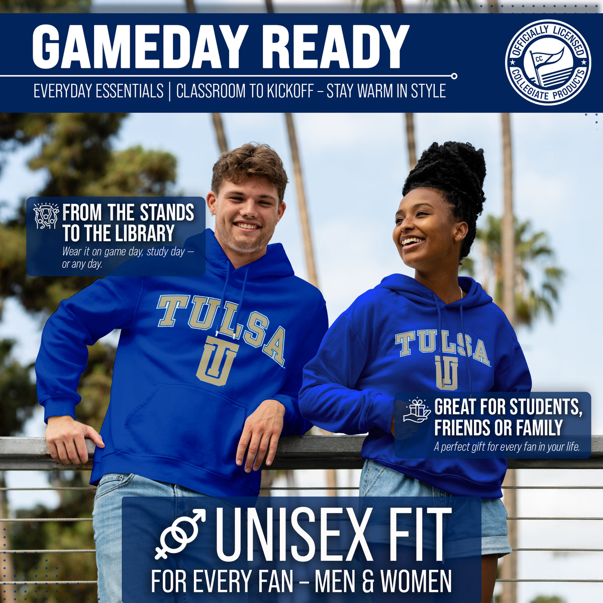 TULS Arch & Logo Gameday Hoodie - Royal