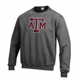 Texas A&M Aggies Adult Mascot Fleece Crewneck - Charcoal