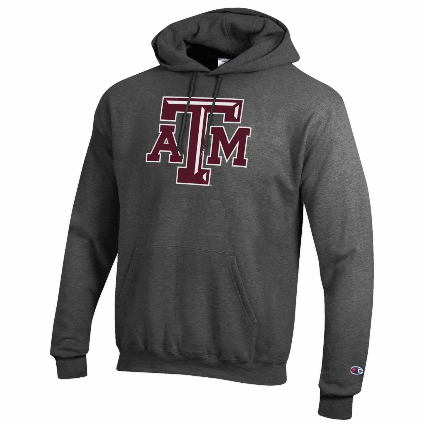 Texas A&M Aggies Adult Mascot Fleece Hooded Sweatshirt - Charcoal