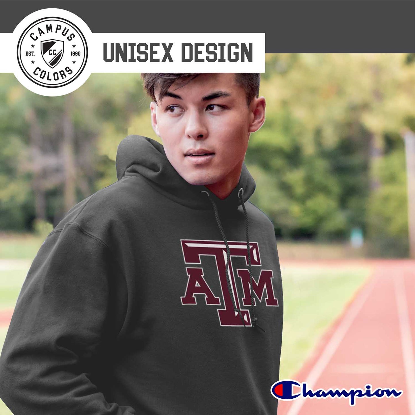 Texas A&M Aggies Adult Mascot Fleece Hooded Sweatshirt - Charcoal